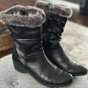 Black Mephisto leather Women's Boots